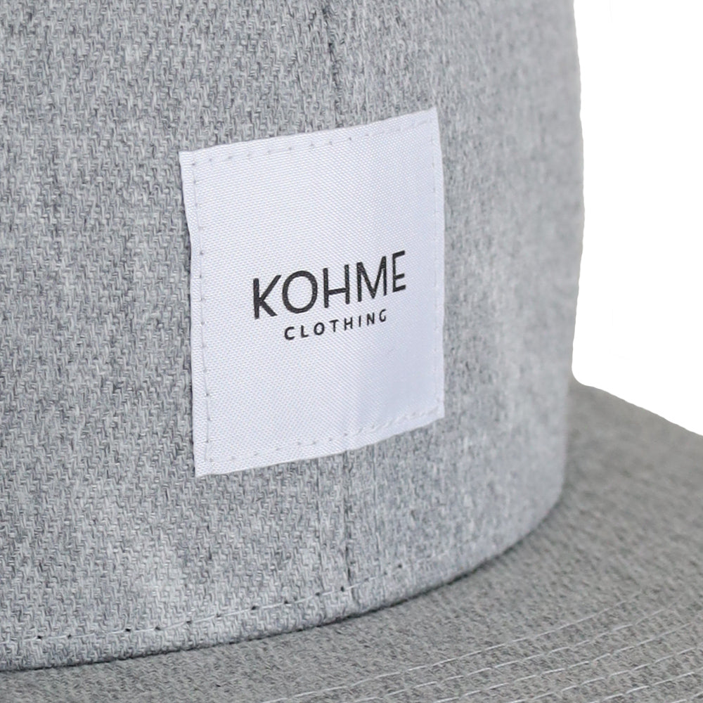 KOHME Snapback lippis vaaleanharmaa, Curved