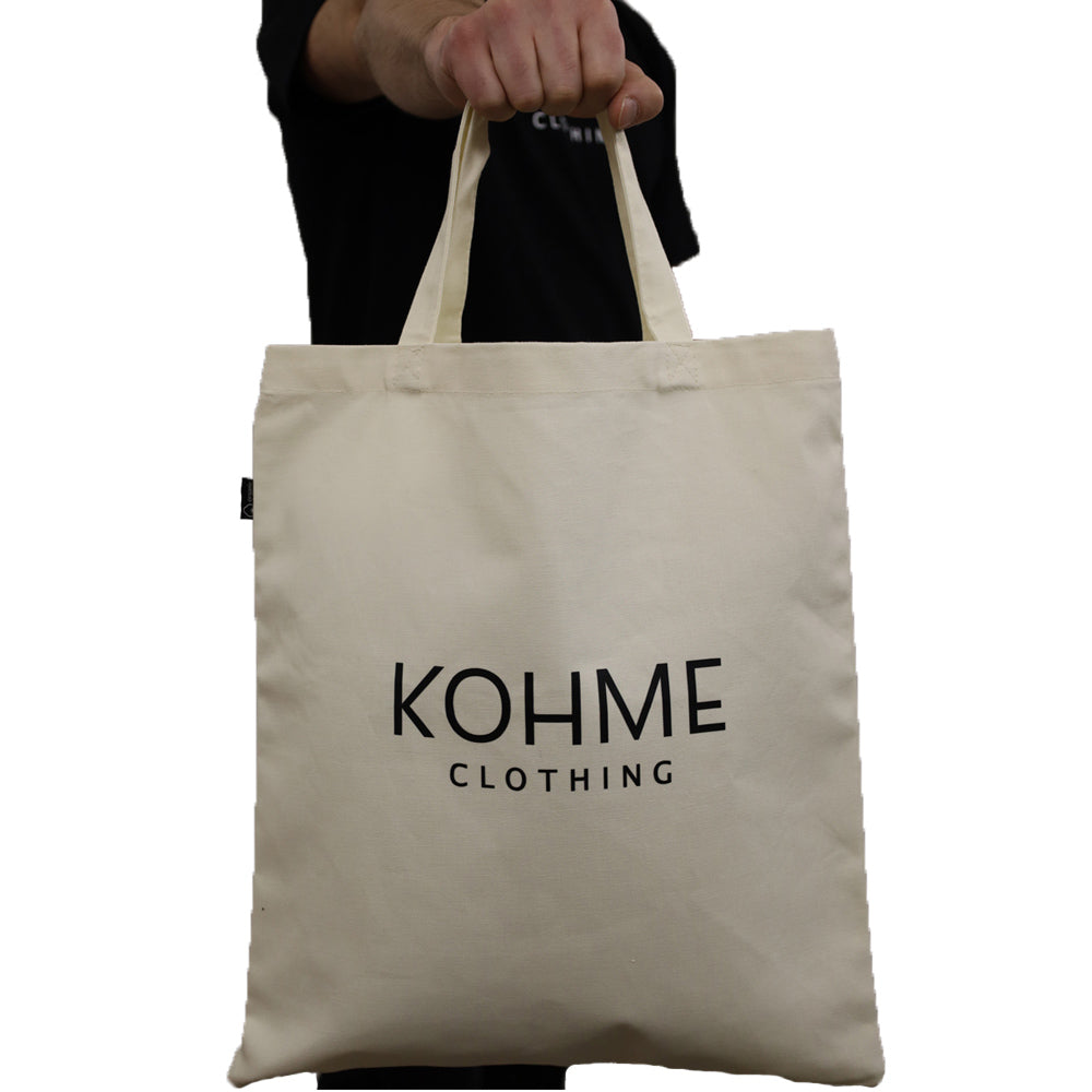 KOHME Kangaskassi luonnon valkoinen