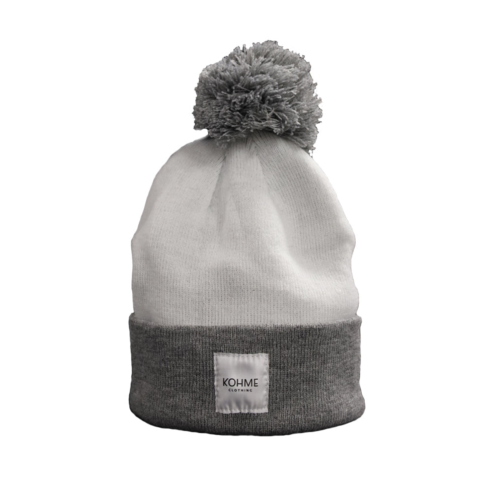 KOHME Tupsupipo valkoinen / meleerattu vaaleanharmaa